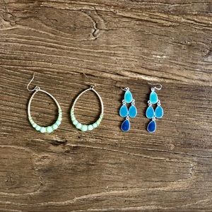 2 pair of earrings